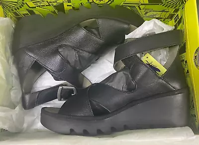 £3.20 • Buy Fly London Womens Sandals Black Uk 6 Brand New
