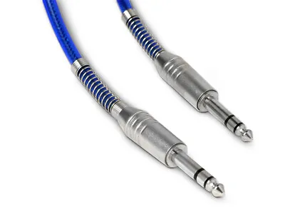 1/4  JACK To JACK CABLE Balanced Stereo TRS Audio Lead Patch Guitar Instrument • £7.70