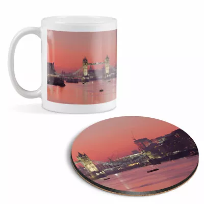 Mug & Round Coaster Set - Tower Bridge London City England UK #8092 • £9.99