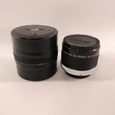 VIVITAR 75-205mm MC 2X Matched Multiplier Pentax With Case  • $11.97