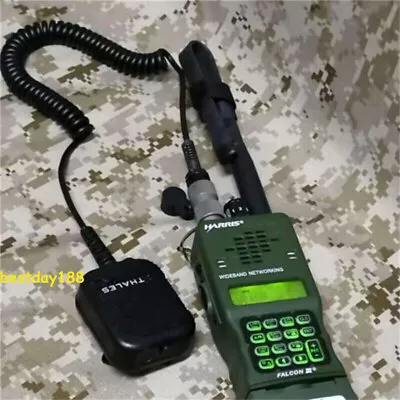 US NOW! Military Hand Microphone 6-Pin Speaker Mic PTT For TCA PRC152/148 Radio • $85.80