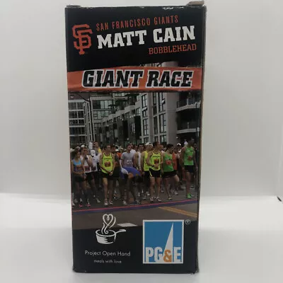 MATT CAIN BOBBLEHEAD 2012 The Giant Race SGA San Francisco Giants New In Box • $20.97