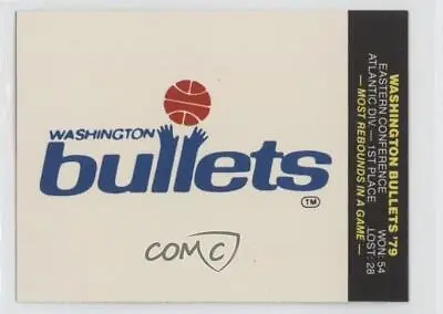 1979-80 Fleer NBA Basketball Team Stickers Washington Bullets • $3.42