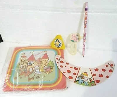 VINTAGE MY LITTLE PONY G1 LOT NAPKINS(40) + Page Clip School(2) + PENCIL + VISOR • $50