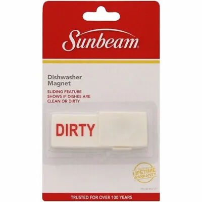 Dishwasher Clean Dirty Magnet Sign Indicator Touch Slider By SUNBEAM Plastic • $5