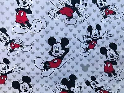 DISNEY FABRIC MICKEY MOUSE  Relaxed Springs Creative BTY 36”x44” • $13.99
