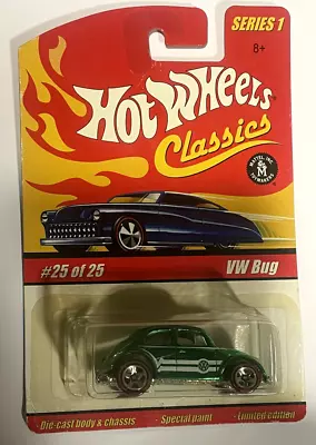 HOT WHEELS Classics Series 1 VW Bug GREEN #25/25 Special Paint Limited Edition • $12