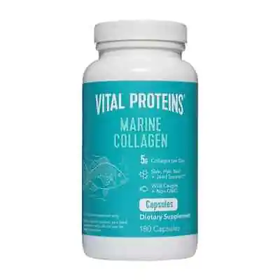 Vital Proteins Marine Collagen Peptides Dietary Supplement 180 Capsules • $49.99