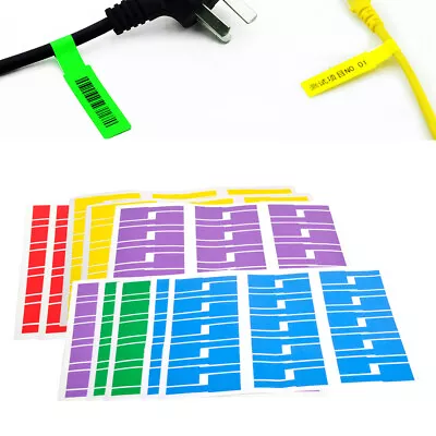 300x 10 Sheets Self-adhesive Cable Labels Identification Markers Tags Sticker Cr • £9.97