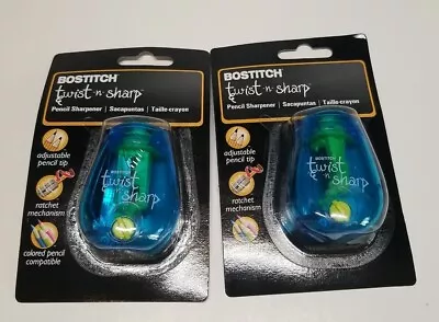 Set (2): Bostitch Twist-N-Sharp Pencil & Colored Pencil Compatible Sharpener New • $10.99