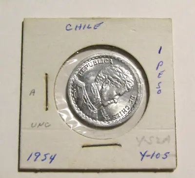 Chile 1954 1 Un Peso Unc Coin • $8.99