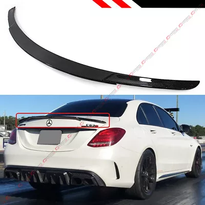 For 15-2021 Mercedes Benz W205 C63 Amg S B Style Carbon Fiber Trunk Spoiler Wing • $134.99