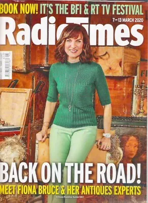 £4.95 • Buy RADIO TIMES FIONA BRUCE ANTIQUES Martin Freeman March 2020 TV Magazine Collector