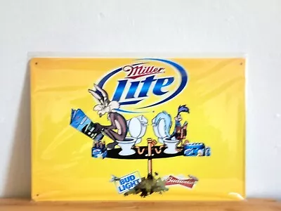 Funny Miller Lite Beer Tin Metal Sign  Man Cave Bar Decor Wall Art  Sign • $12.99