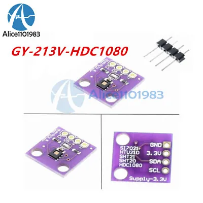 GY-213V-HDC1080 I2C Low Power High Accuracy Digital Humidity Temperature Sensor • $2.75