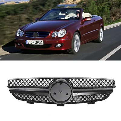 For Mercedes-Benz CLK W209 2003-2009 AMG Style Front Bumper Grille Black • $139.99