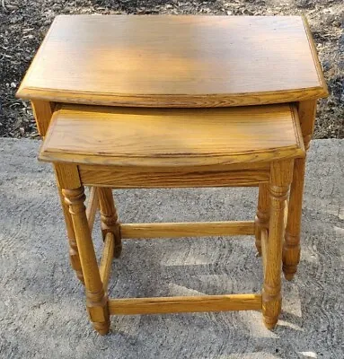 Ethan Allen Canterbury Oak Nesting Tables 28-8404 • $350