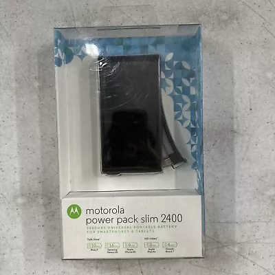 Motorola Power Pack Slim 2400mAH - Retail Packaging - Black • $13.99