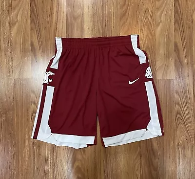 Nike Washington State Cougars Basketball Game Shorts White Ncaa Xl New • $56.99