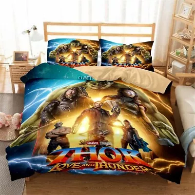 Thor: Love And Thunder 3PCS Bedding Set Duvet Covers Comforter Cover Pillowcases • $58.89