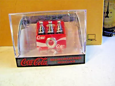 1999 UN OPENED Coca Cola Collectible Mini Clock SIX PACK 1999 Coke • $50.66