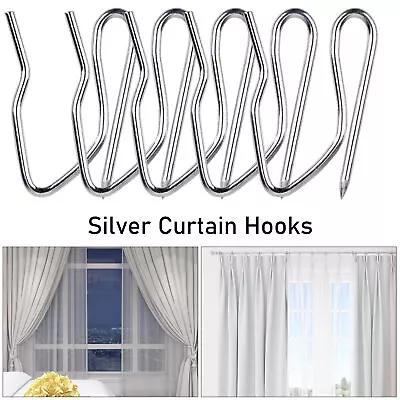 Curtain Hooks Metal Pin Pinch Pleat 50pcs 100pcs • £1.59
