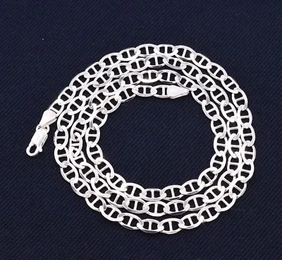 5.3mm Mens Solid Mariner Link Chain Necklace Real 925 Sterling Silver Italy • $60.06