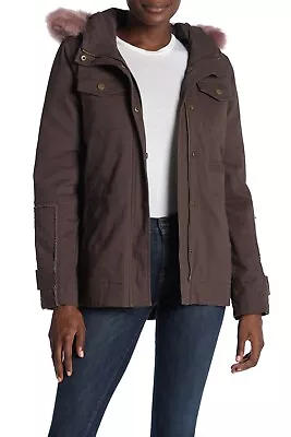 New Womens Medium Olive Ugg Convertible Field Parka Jacket Sherpa Lining $595 • $169.96