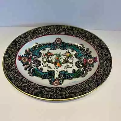 Vintage Oval Daher Decorated Ware Metal Tray By Pritchard Fruit Floral • $19