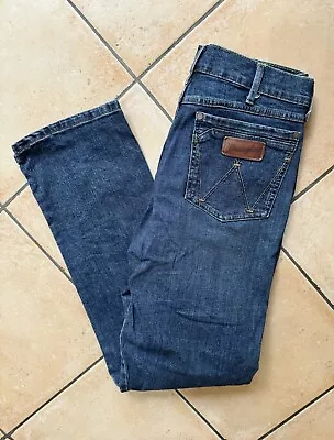 Men’s Wrangler Retro Slim Straight Jeans Size W32 L34 Denim Pants Work Casual • $30