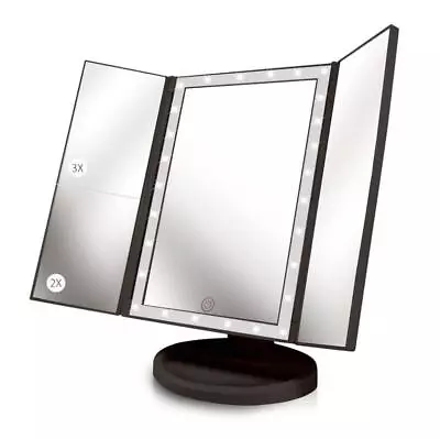 Backlit Makeup Vanity Mirror 36 LED Lights Touch-Screen  1/2/3X Magnification • £13.90