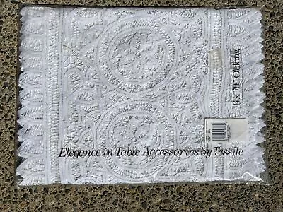 Lace Tablecloth White Cotton 16  X 70” OBLONG By TESSILE New Sealed • $17.79