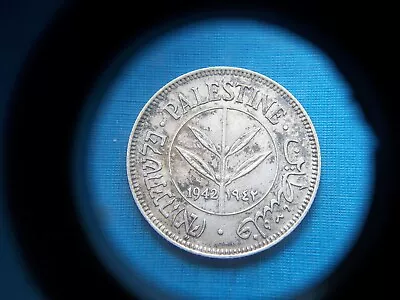 £7.59 • Buy 1942, Palestine, 50 Mils Silver Coin: Hebrew/arabic/english Script. (v.g.grade)