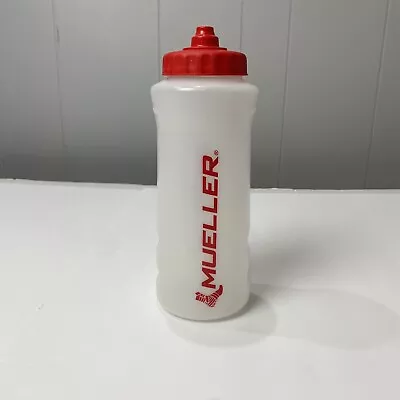 NEW Mueller Water Bottle White Translucent Red Squirt Lid 32 Ounce • $9.99