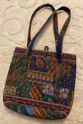 Vera Bradley Retired Rare MEDLEY Button Tote Handbag Purse • $39.95