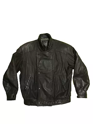 Vintage I.O.U. Euro Mode Leather Jacket Size M • $79.99