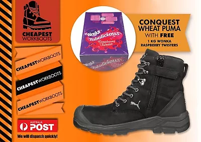 $224.99 • Buy PUMA Conquest ZIP Sider 630737 Waterproof Membrane QUICK DISPATCH + FREE Lollies
