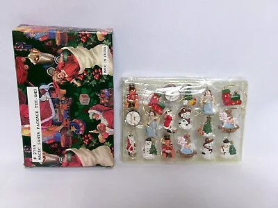 NOS – (18) Resin Vtg. Miniature Christmas Ornament Figurines /Gift Tie-Ons • $4.95