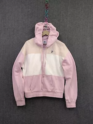 Victoria's Secret PINK Half Zip Drawstring Hoodie Pink Size Small NWOT • $9.41