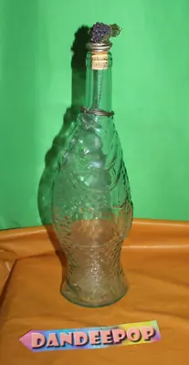 Decorative Fish Shape Empty Clear Glass Bottle With Cork Top Stopper 13  Tall • $29.99