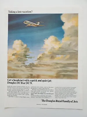£9.81 • Buy Douglas Jets DC-8 DC-9 Cumulus Clouds  1966 Vintage Print Ad