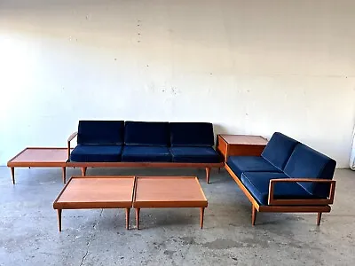 Six Piece Mid Century Danish Modern Sectional Sofa By Hans Olsen  For Bramin • $12000
