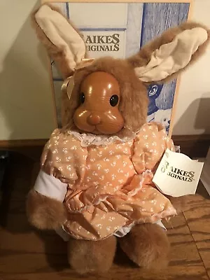 Robert Raikes Aunt Mary Lou Easter Bunny Rabbit Plush Doll W Box & COA 1990 • $8