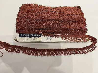 Vintage   Pikaby   Trimming/Braid With Tassels  RUST.  Approximate 15yds  UNUSED • £9.99