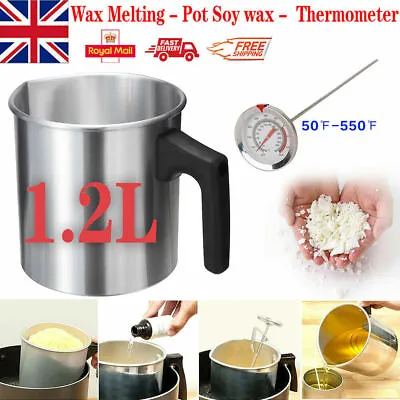 £13.86 • Buy 1.2L Wax Melting Pot Pouring Pitcher Jug Aluminium Pot Candle Soap Making Tool