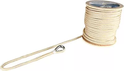 250FT 5/8  Double Braid Nylon Rope Dock Line Anchor Line Stainless Steel Thimble • $145.99