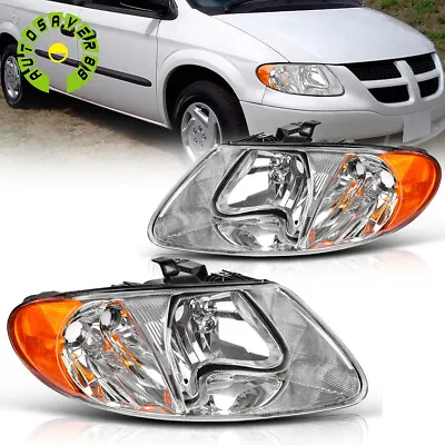 Headlights For 01-07 Dodge Caravan Town & Country 01-03 Voyager Amber Corner Set • $64.16