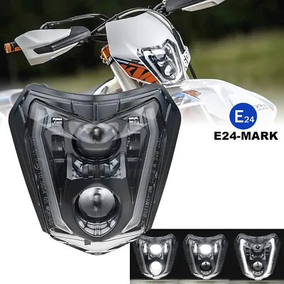 Dirt Bike LED Headlight DRL For KTM 2017-2023 EXC XCW 250 350 450 500 SMC-R 690 • $89.99