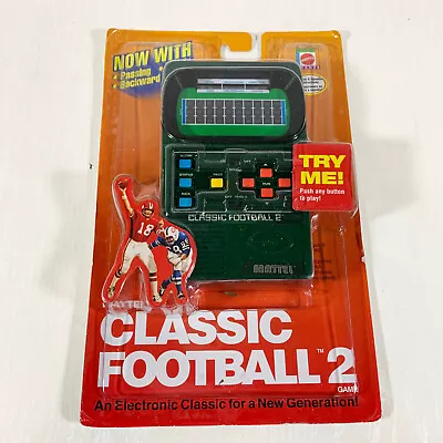 [NEW SEALED] Mattel Classic Football 2 Handheld Electronic Video Game 2002 43567 • $149.95