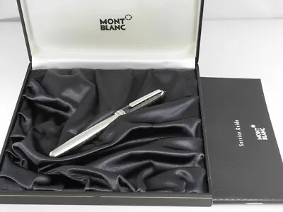 Montblanc Meisterstuck Solitaire Carbon Steel Fountain Pen F FREE SHIPPING • $699